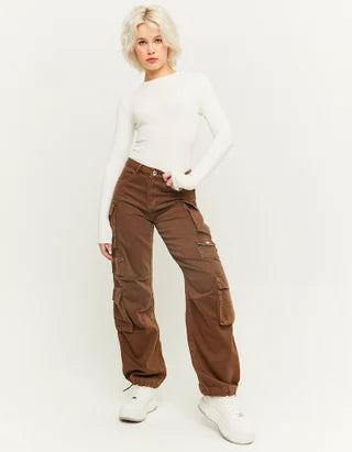 UNICORN Women's cargo jeans dark brown beige xxs xs s m l xl