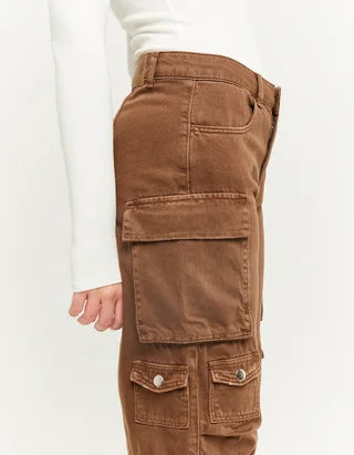 UNICORN Women's cargo jeans dark brown beige xxs xs s m l xl