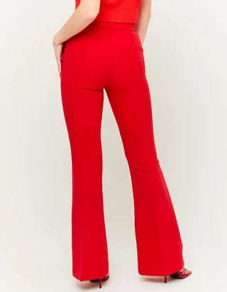 UNICORN Women's wide-leg flare trousers red black xxs xs s m l xl