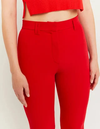 UNICORN Women's wide-leg flare trousers red black xxs xs s m l xl