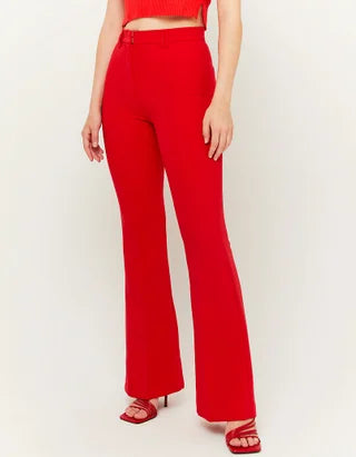 UNICORN Women's wide-leg flare trousers red black xxs xs s m l xl