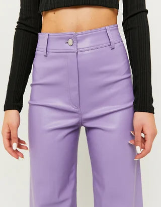 UNICORN Women's wide-leg trousers faux leather purple beige xxs xs s m l xl