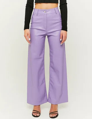 UNICORN Women's wide-leg trousers faux leather purple beige xxs xs s m l xl