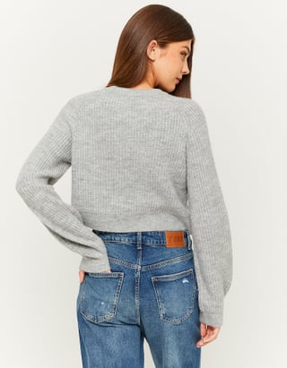 UNICORN Women's sweater top knitted gray white pink xs s m l
