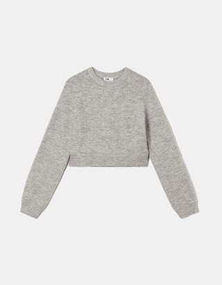 UNICORN Women's sweater top knitted gray white pink xs s m l