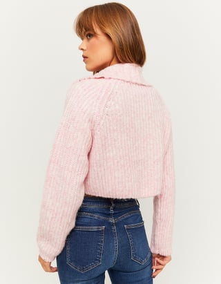 UNICORN Women's sweater crop top pink white xs s m