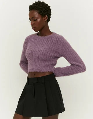 UNICORN Women's sweater crop top white purple red bordeaux green black gray blue xxs xs s m l