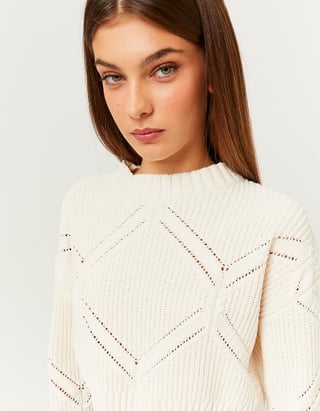UNICORN Women's knitted sweater crop top dark gray light beige green xs s m