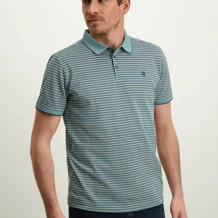 UNICORN Men's polo shirt short sleeves striped green blue m l xl xxl xxxl