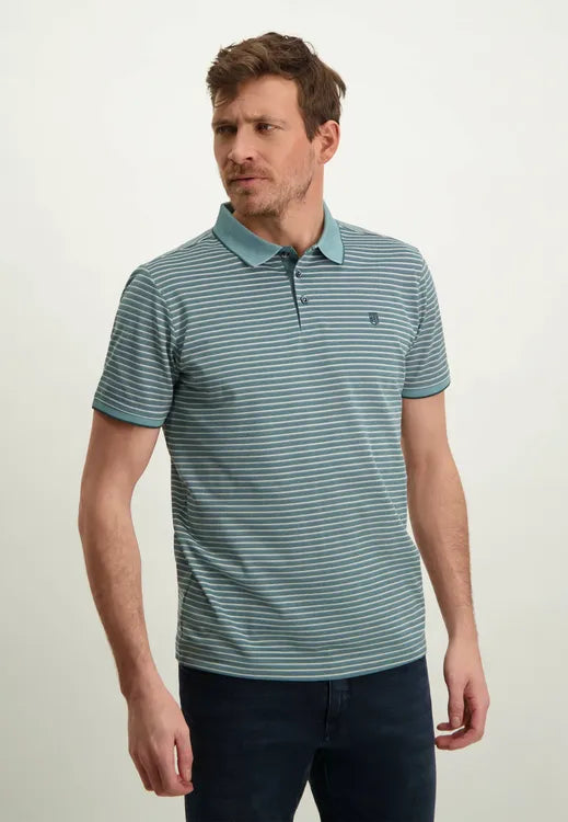 UNICORN Men's polo shirt short sleeves striped green blue m l xl xxl xxxl