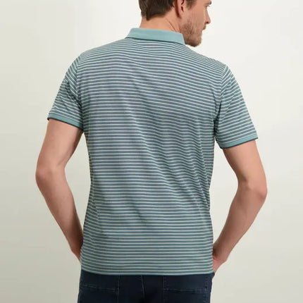 UNICORN Men's polo shirt short sleeves striped green blue m l xl xxl xxxl