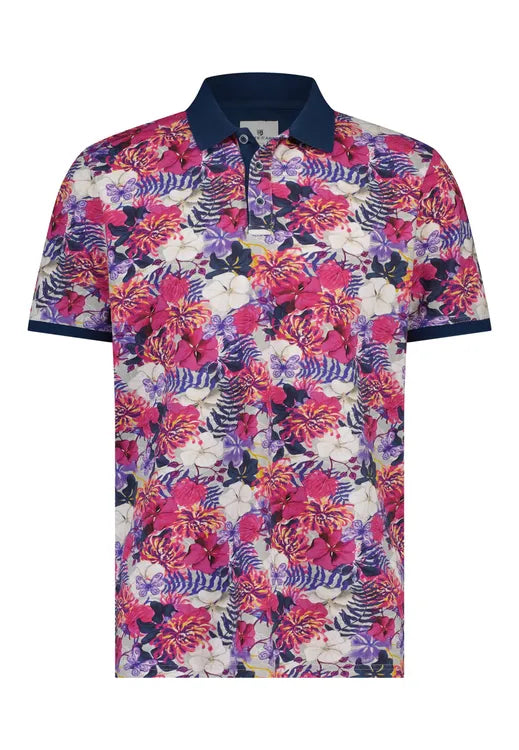 UNICORN Men's polo shirt short sleeves pink dark blue m l xl xxl xxxl