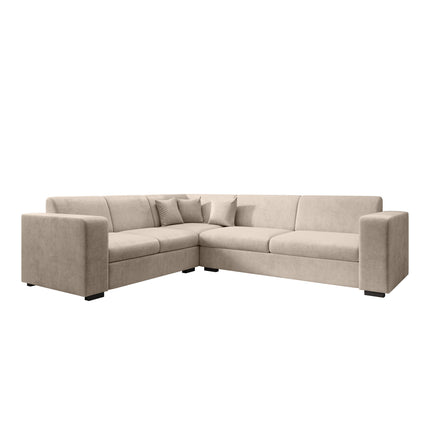 UNICORN Corner sofa 4-seater Velvet beige gray black Width 270 cm Height 78 cm Depth 230 cm