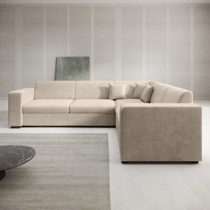UNICORN Corner sofa 4-seater Velvet beige