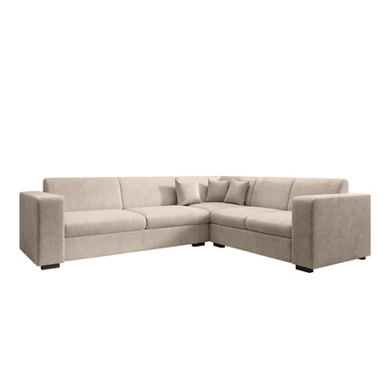 UNICORN Corner sofa 4-seater Velvet gray beige black Width 270 cm Height 78 cm Depth 230 cm
