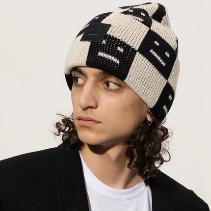 UNICORN Men's winter hat logo print brown black red