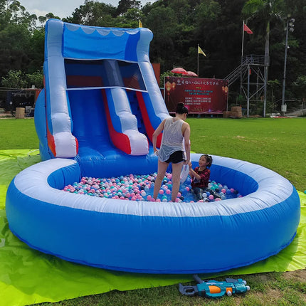 UNICORN RTS Inflatable PVC Slides, Bouncy Castle, Kids Bubble, Mini Kids Castle Set with 1100W Air Blower 7.3x4x3.6m