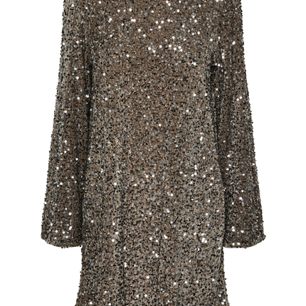Kam deep bow dress zilver