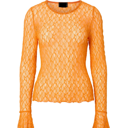 Flaisa neck top russet orange