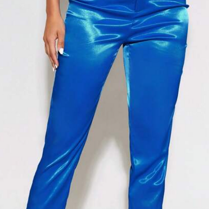 UNICORN Women's trousers glossy blue xs s m l
