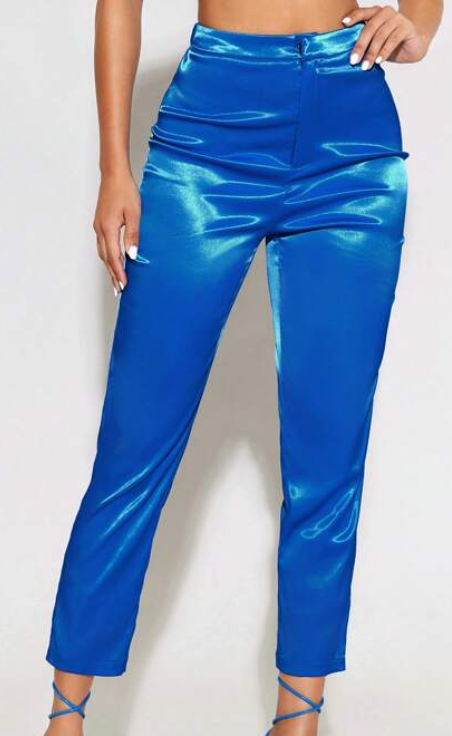 UNICORN Women's trousers glossy blue xs s m l