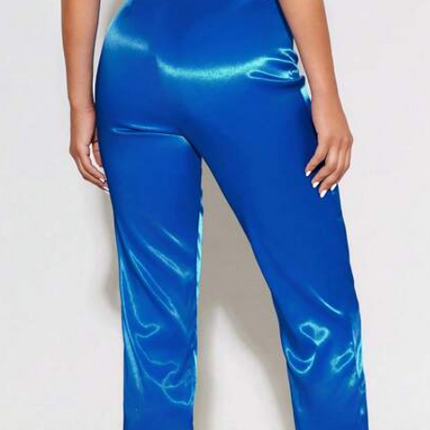UNICORN Women's trousers glossy blue xs s m l