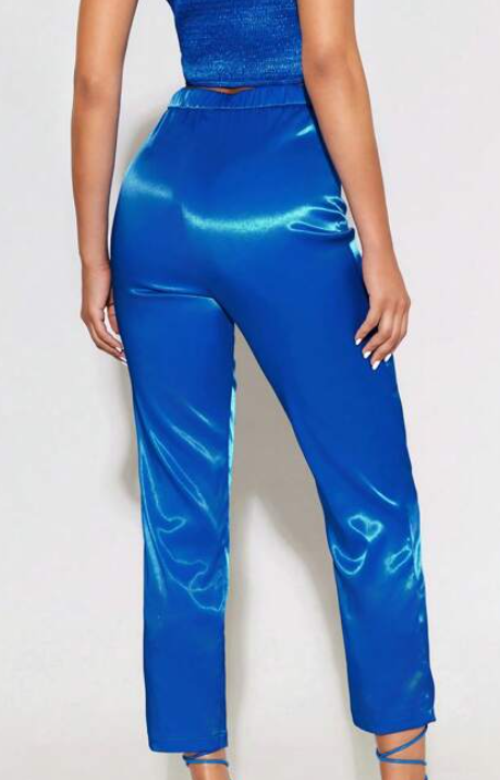 UNICORN Women's trousers glossy blue xs s m l