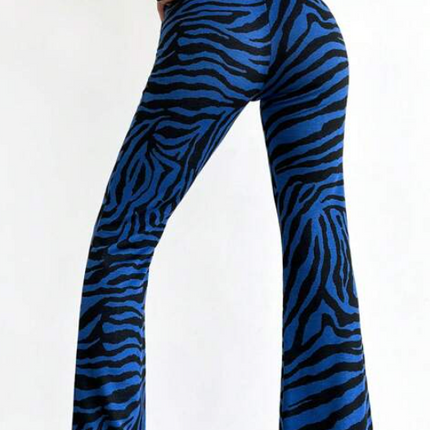UNICORN Women's trousers blue zebra stripes xs s m l