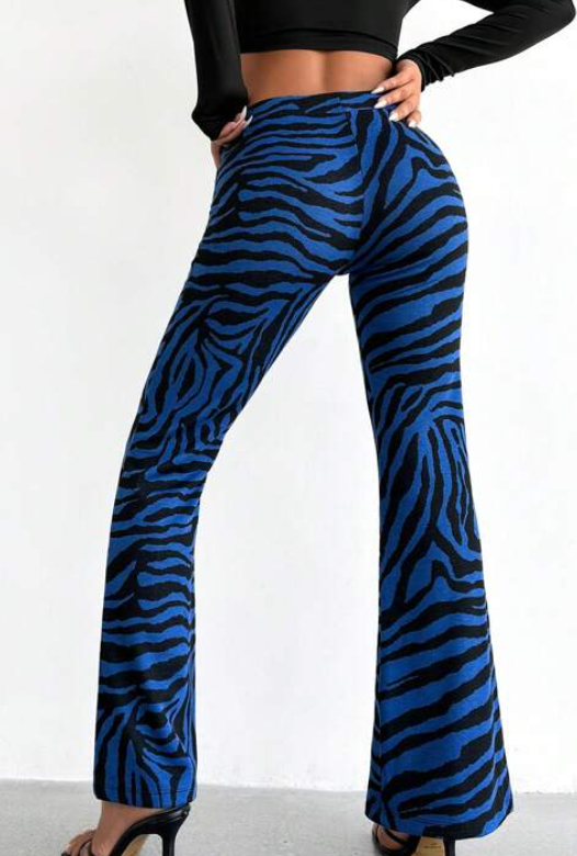 UNICORN Women's trousers blue zebra stripes xs s m l