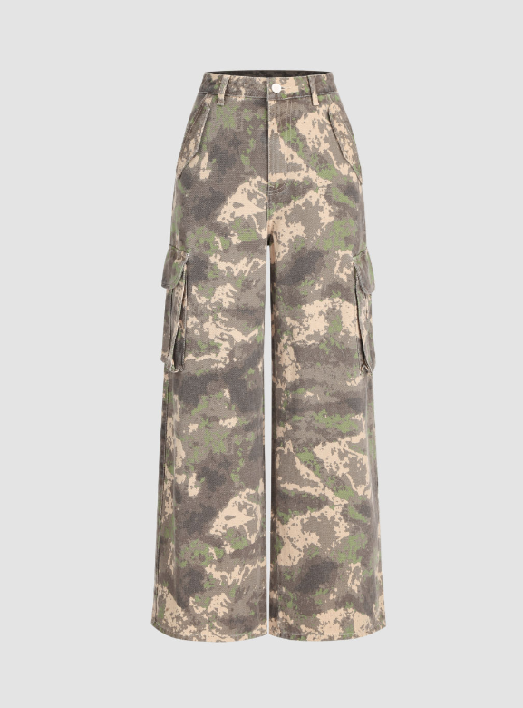 UNICORN Women's jeans army camouflage green xxs xs s m l xl