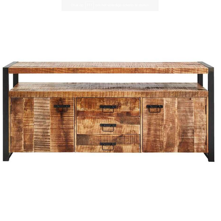 UNICORN Dresser wall unit country brown Width 180 cm Depth 45 cm Height 80 cm