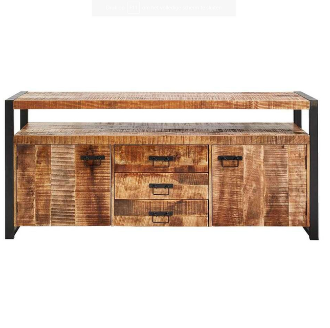 UNICORN Dresser wall unit country brown Width 180 cm Depth 45 cm Height 80 cm