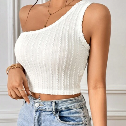 UNICORN Women's shirt top white ribbed xs s m l xl