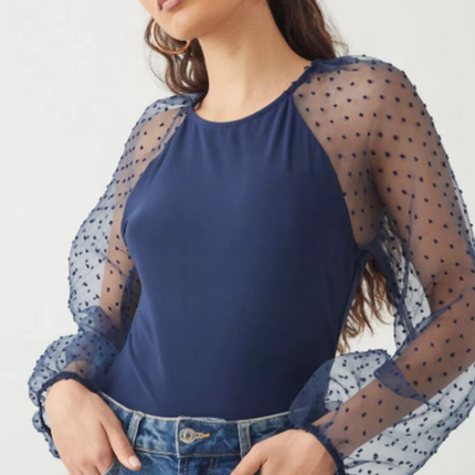 UNICORN Dames top navy xs s m l