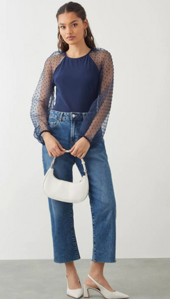 UNICORN Dames top navy xs s m l
