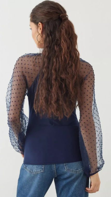 UNICORN Dames top navy xs s m l