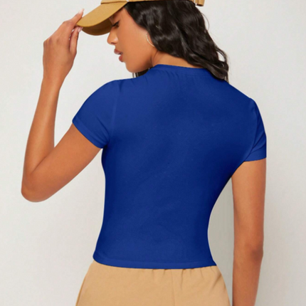 UNICORN Women's short sleeve shirt black white blue dark blue yellow green pink khaki orange mint green mustard yellow dark green dark brown olive green xs s m l