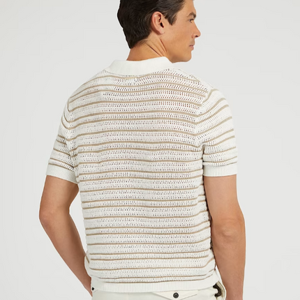 UNICORN Men's polo shirt beige white l xxl