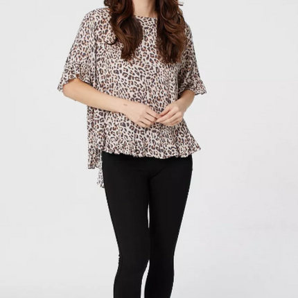 UNICORN Women's blouse leopard print beige s m l xl xxl