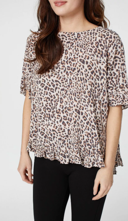 UNICORN Women's blouse leopard print beige s m l xl xxl