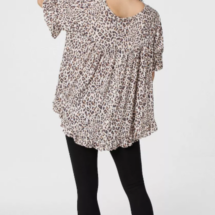 UNICORN Women's blouse leopard print beige s m l xl xxl