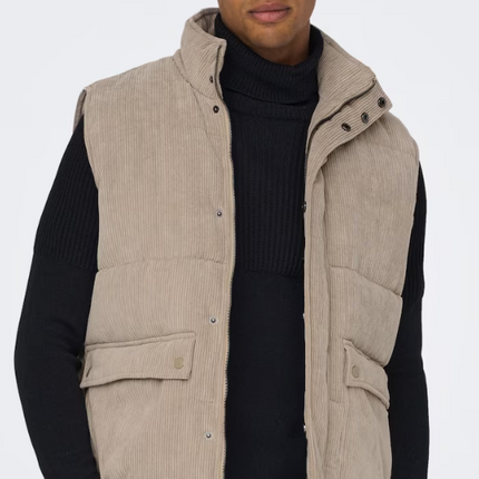 UNICORN Men's bodywarmer jacket brown beige s m l xl xxl