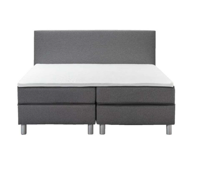 UNICORN Boxspring double bed dark gray 180x200 cm