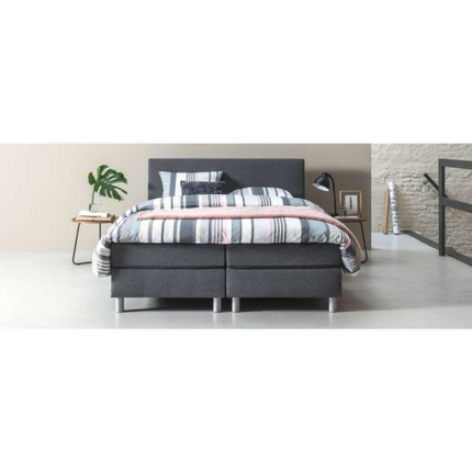 UNICORN Boxspring double bed dark gray 160x200 cm