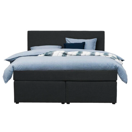 UNICORN Boxspring double bed fabric anthracite 160x200 cm