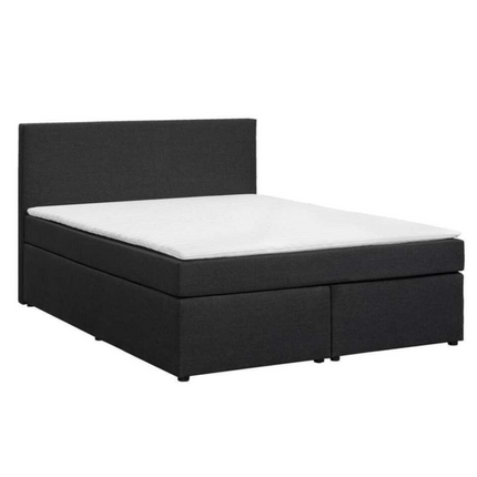 UNICORN Boxspring double bed fabric anthracite 140x200 cm