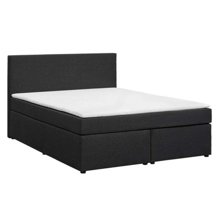 UNICORN Boxspring double bed fabric anthracite 180x200 cm