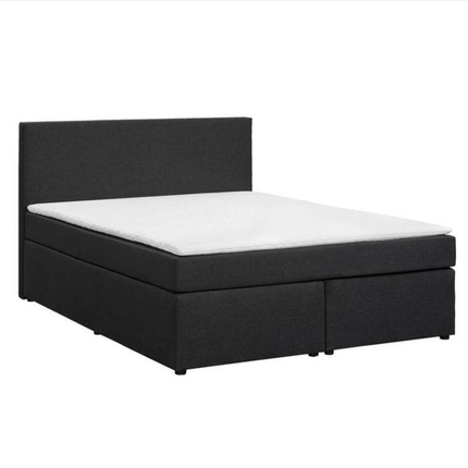 UNICORN Boxspring double bed fabric anthracite 160x200 cm