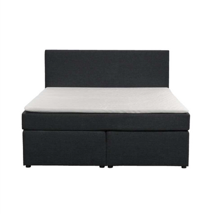 UNICORN Boxspring double bed fabric anthracite 180x200 cm
