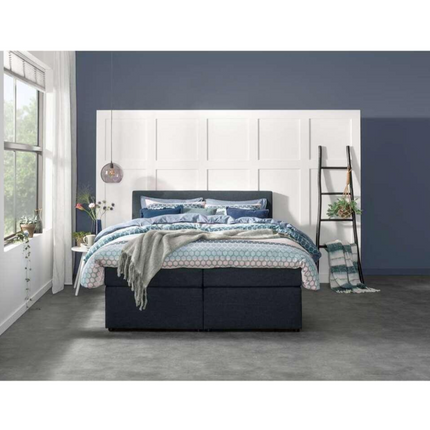 UNICORN Boxspring double bed fabric anthracite 140x200 cm